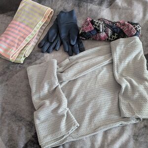 STAY WARM BUNDLE. Headband, Gloves And Three Scarves Of Various Sizes
